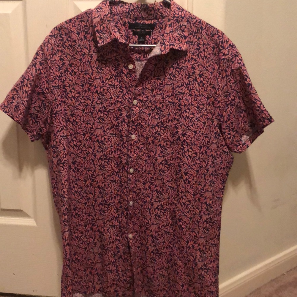 Marc Anthony Printer Short Sleeve Button Down